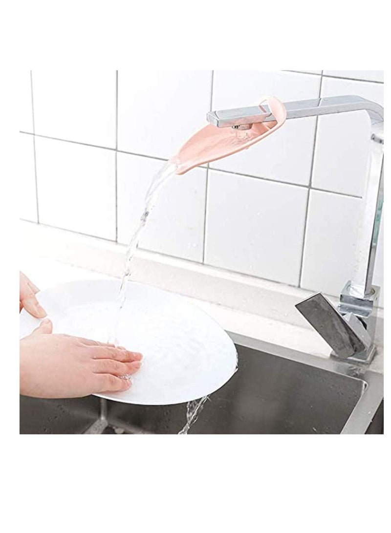 Excefore ملحق صنبور للأطفال - دليل صنبور الطفل - موسع حوض الغسيل - جهاز غسل اليدين الطويل - محول الماء، مجموعة من 3، علم أطفالك عادات النظافة الجيدة - Image 2