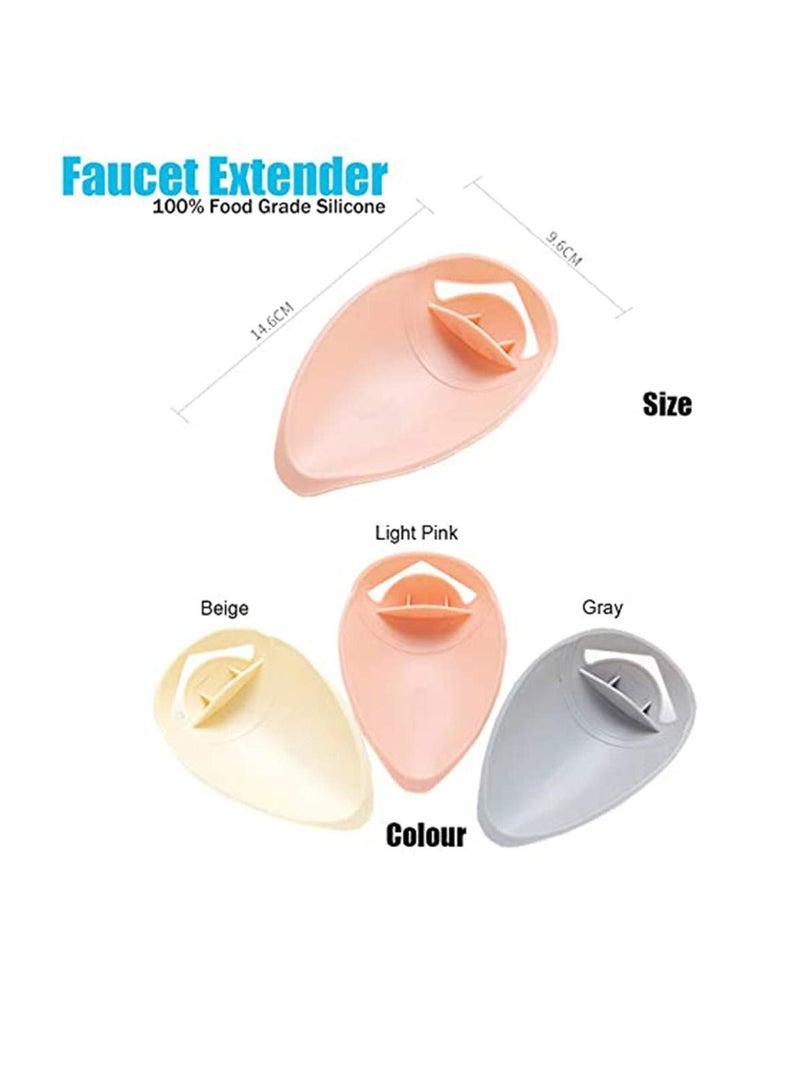 Excefore ملحق صنبور للأطفال - دليل صنبور الطفل - موسع حوض الغسيل - جهاز غسل اليدين الطويل - محول الماء، مجموعة من 3، علم أطفالك عادات النظافة الجيدة - Image 3