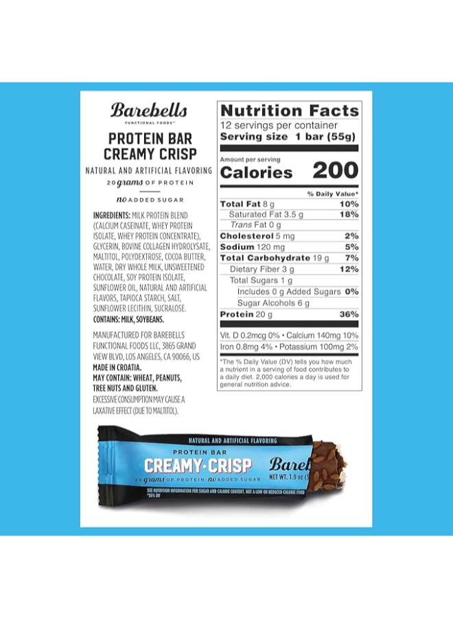 Barebells Bars Creamy Crisp( 55g x 12 ) - Image 5