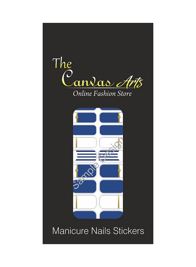 3D Nails Stickers for Women, Girls, Female & Kids Waterproof Nail Art Glittery Luxury Extension Peel Off Self-Adhesive DIY Nails Stickers 22 Tips GD-046 (Multicolored) - Image 4