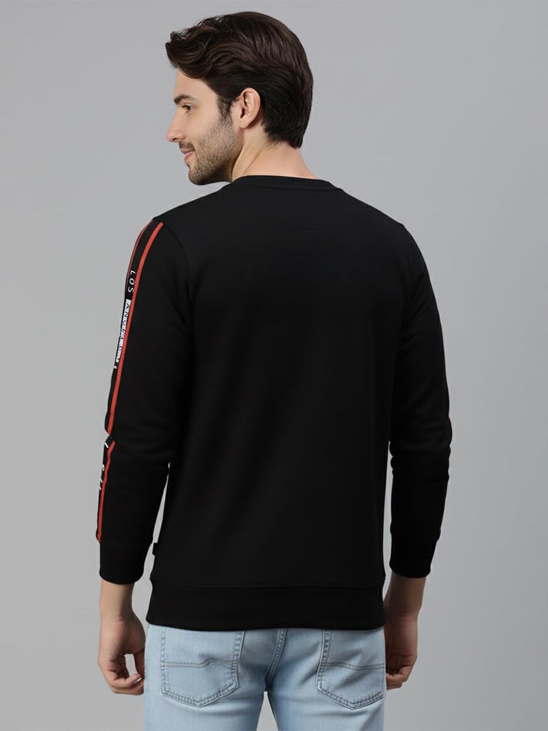 ONN Men's Super Soft Cotton Modern Fit Round Neck Sweatshirt 9002_BLK_L_1PC - Image 4