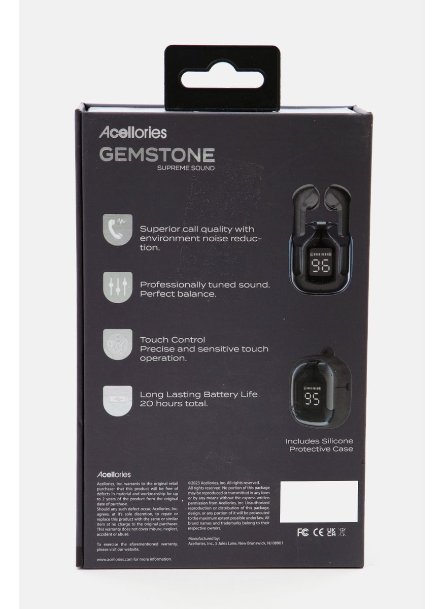 Acellories - Gemstone Earbuds Bluetooth, Black - Image 1
