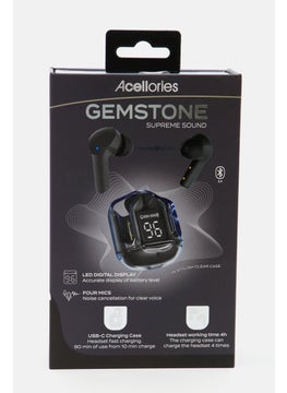 Gemstone Earbuds Bluetooth, Black