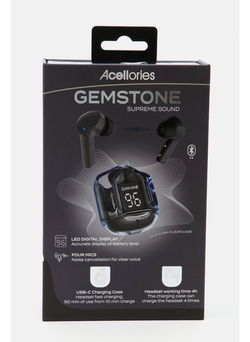 Acellories - Gemstone Earbuds Bluetooth, Black - Image 1