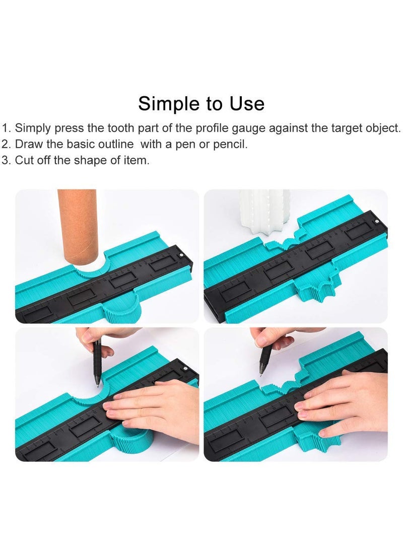 Zyomatiq Zyomatiq Contour Gauge Profile Tool for MeasuringIrregular Shape Duplicator Outline Tool for Perfect Fit and Easy Cutting Woodworking Auto Body Pipes 1PCS  - Image 4