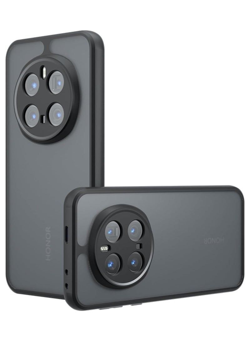 جراب حمايه اسود مط غير لامع ومقاوم للصدمات متوافق مع Honor Magic 7 Pro (أسود ) - Image 1