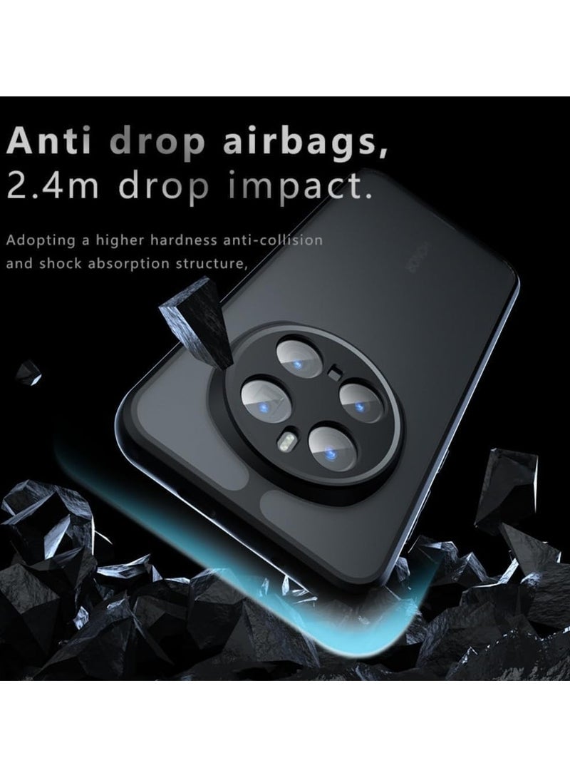 جراب حمايه اسود مط غير لامع ومقاوم للصدمات متوافق مع Honor Magic 7 Pro (أسود ) - Image 4