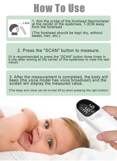 Super ZYouth Non Contact Digital Infrared Thermometer Forehead Ear Thermometer for Children and Adult  - Image 2