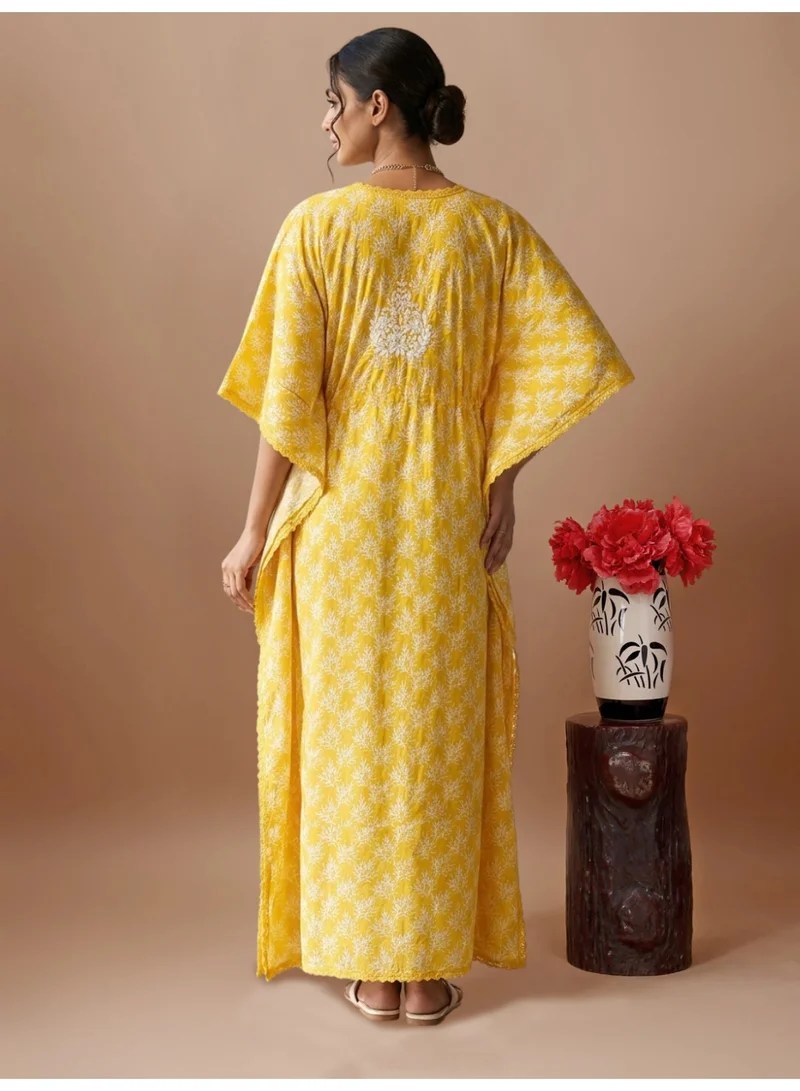 Alaya Women Embroidered Cotton Kaftan-AL3700A