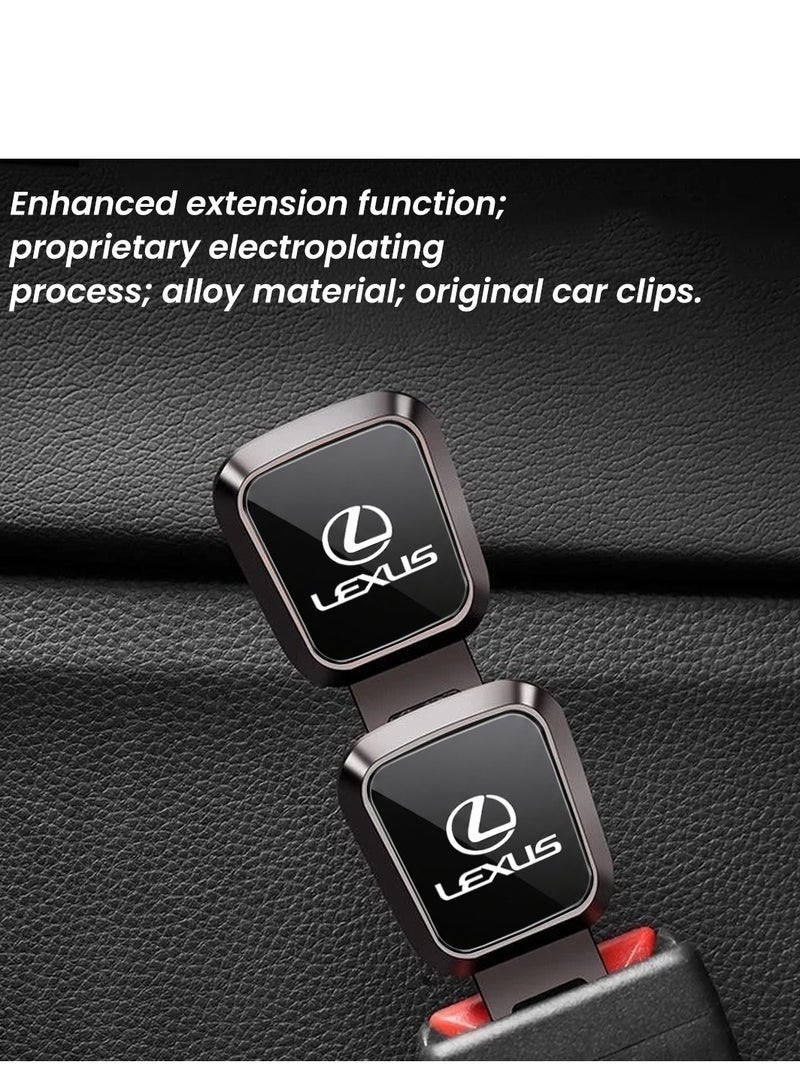 LEXUS Car Seat Belt Extender Clip Metal Safety Buckle Extension Zinc Alloy Seatbelt Extender Universal Car Safety Belt Buckle Lock Extension Durable Seat Belt Clip Car Interior Safety Accessory Easy Install Secure Fit. - Image 4