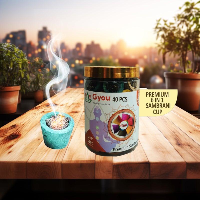 GYOU Sambrani Havan Dhoop Cup for Pooja with Rose, Sandal(Chandan), Mogra, Kasturi, Loban and Guggal (40 Cups) for Home, Office, Yoga, Prayer, Festival, Meditation and Spiritual Events - Image 5