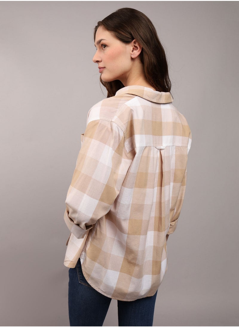 American Eagle - AE Plaid Flannel Shirt - Image 1