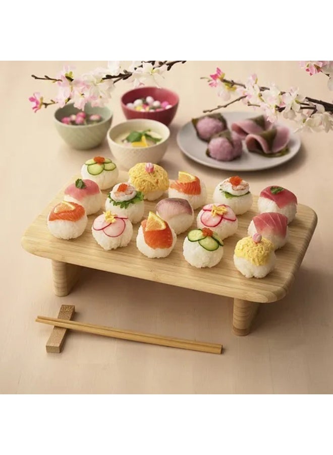 Happy Home Bamboo Cutting Board Size 35x22x8 cm Smart Elevated  Multi-Purpose Kitchen Chopping Board with Under-Board Plate or Bowl Placement for Easy Food Collection Faster Prep and Cleaner Workflow Professional Food Prep Board for Vegetables Fruits Meat Cheese and Appetizers Also Serving Platter Moisture Resistant Easy Clean Durable Eco-Friendly Kitchen Board - Beige - Image 4