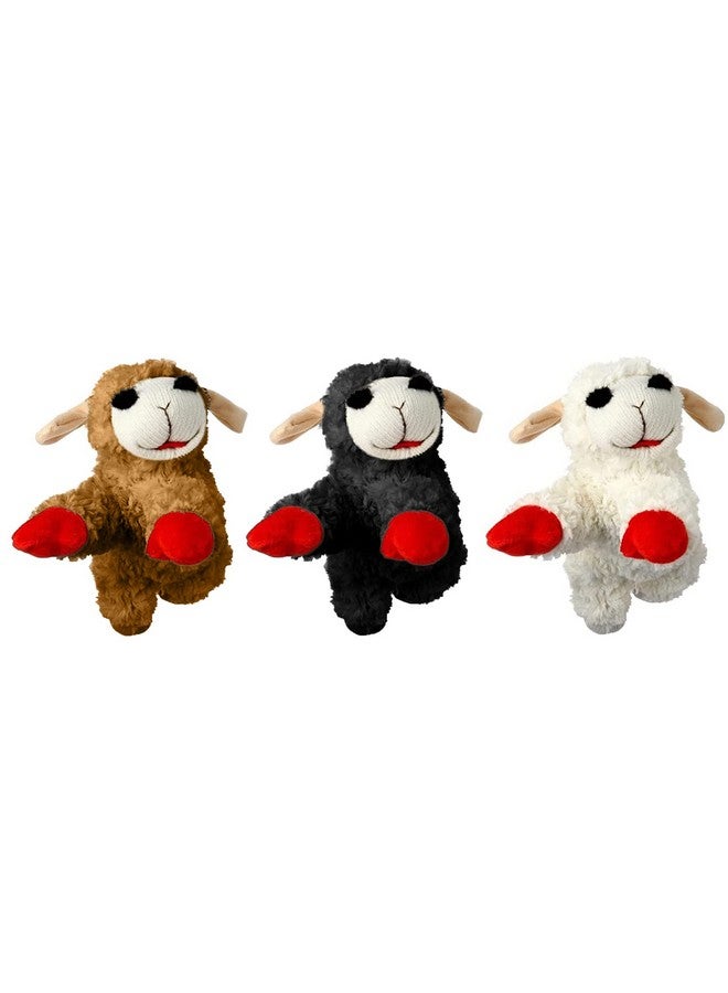 Multipet Multipet Mini Lamb Chop 6" Bundle Small Dog Toys | White, Black & Brown | Lambchop Squeaker Dog Pet Toy 6" Plush | Small | 3-Pack | Officially Licensed  - Image 1