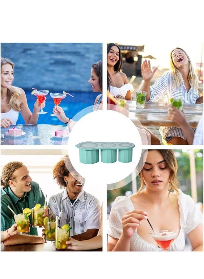 Realfrog Stanley ice cube tray, suitable for 30/40oz Stanley water glass ice making mold, reusable cylindrical silicone ice cube mold, can be used for ice drinks, juice, whiskey, cocktails - Image 4