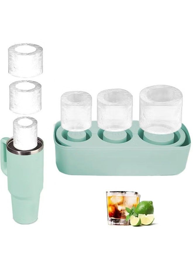 Realfrog Stanley ice cube tray, suitable for 30/40oz Stanley water glass ice making mold, reusable cylindrical silicone ice cube mold, can be used for ice drinks, juice, whiskey, cocktails - Image 1