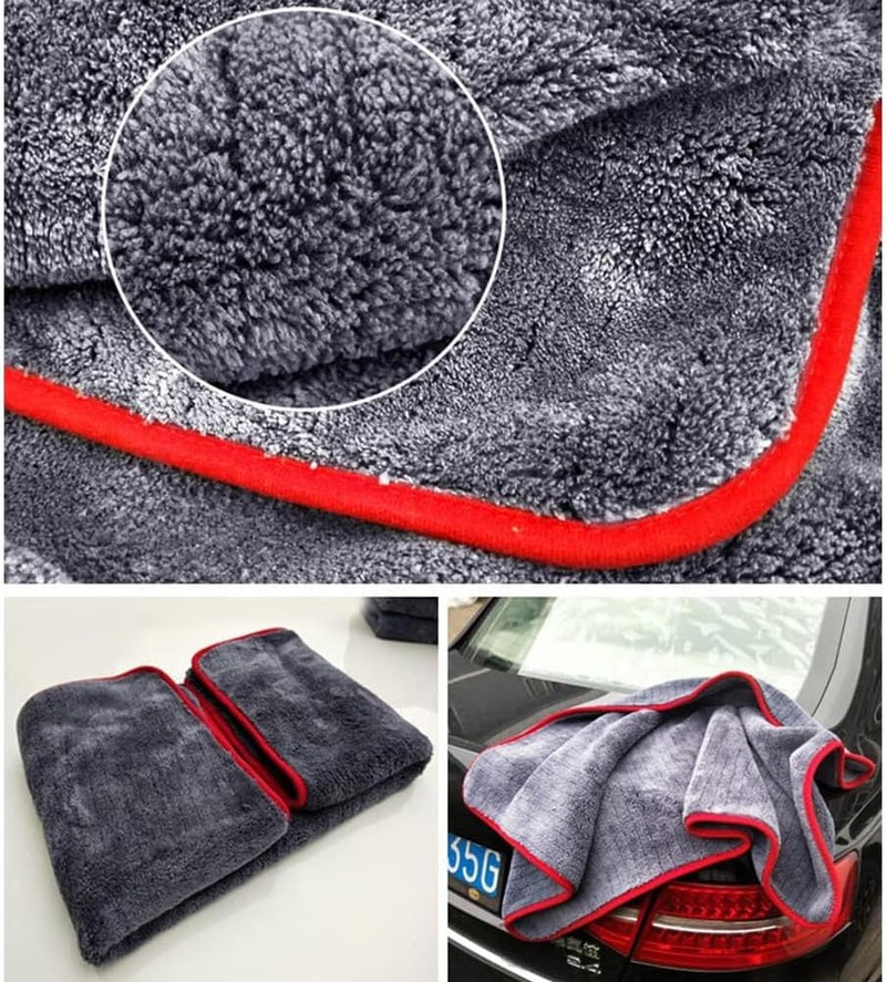 Tazweeq Microfiber Car Wash Cloth, Coral Velvet Car Wash Towel, Thickened Absorbent Car Wash Shop Tools Car Supplies (60 * 90cm) - Image 3