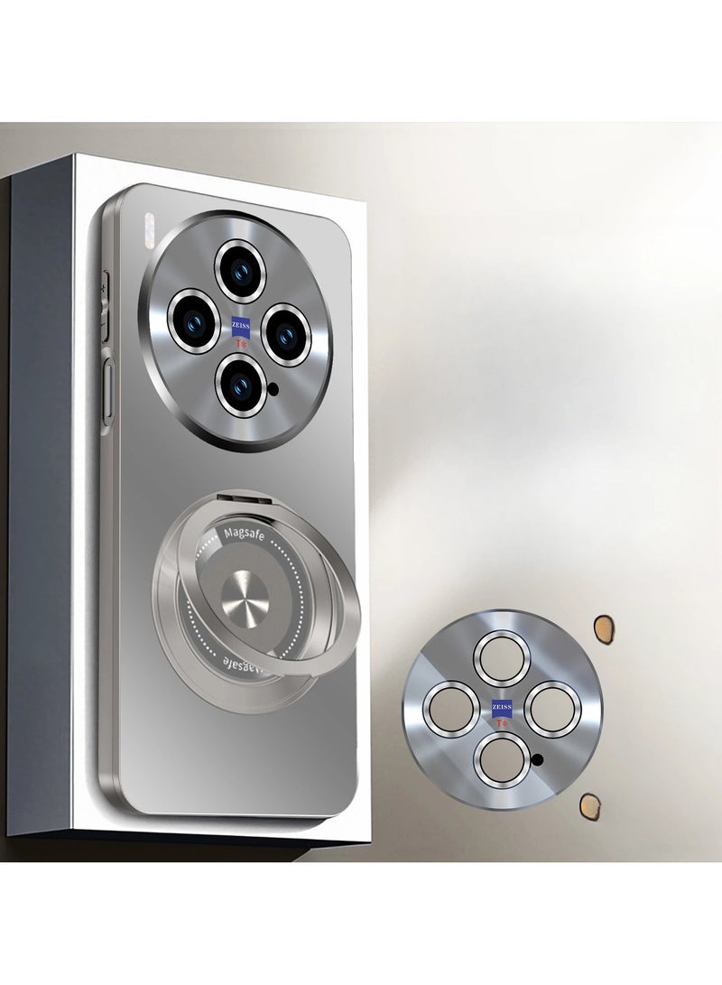 عام الغلاف المتوافق مع هاتف Vivo X300 Pro - مزود بحامي للعدسة وحلقة دوارة 360° - غلاف كامل التغطية مقاوم للصدمات والخدوش