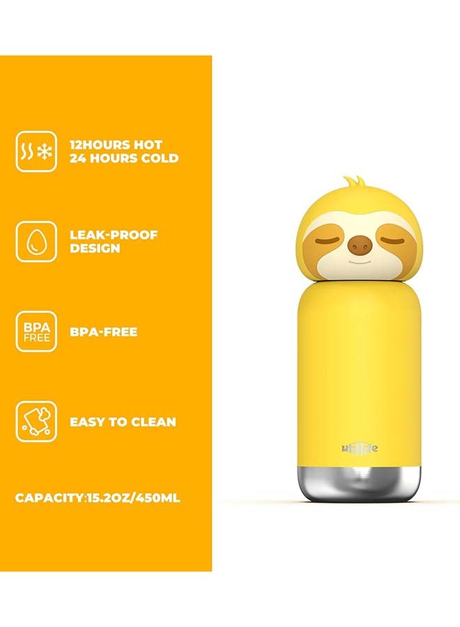 Utilife Zoofiesta Kids Insulated Water Bottle - Sloth Design - Leak-Proof & BPA-Free - Image 2