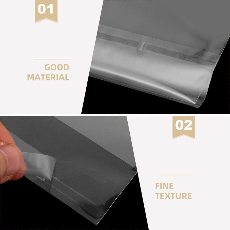 Self Adhesive Card Bags 200pcs 3 Inch Plastic Protective Sleeves Photo Storage Sealing Bags - Image 4