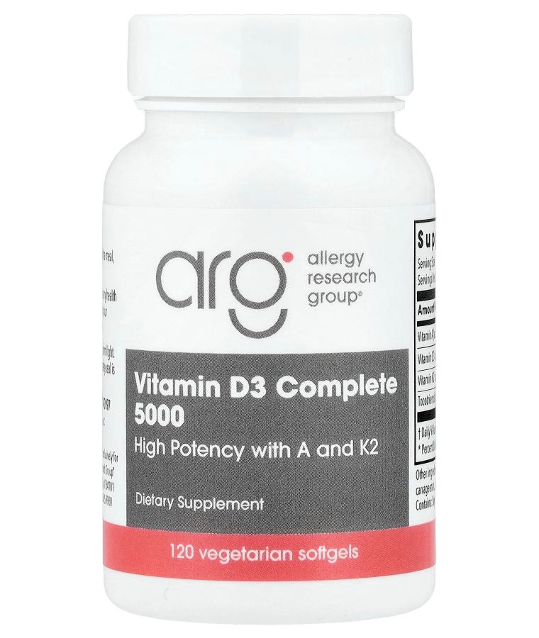 Allergy Research Group Vitamin D3 Complete 5000 120 Vegetarian Softgels