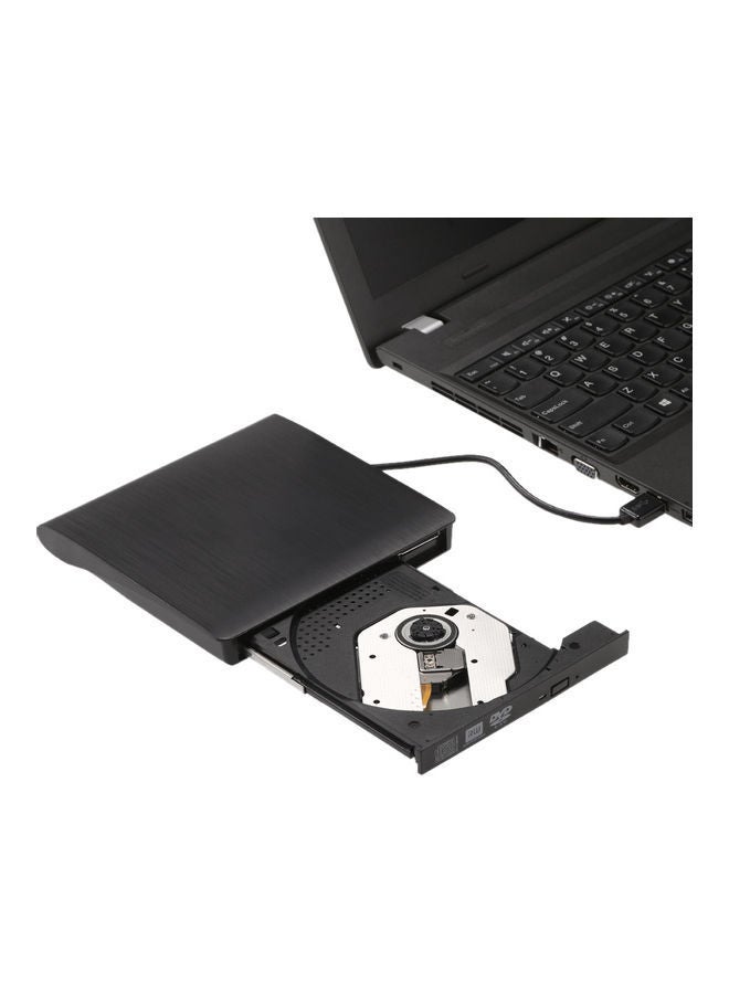 NIBEMINENT USB Portable Ultra Slim External Slot-In CD DVD ROM Player Black  - Image 2