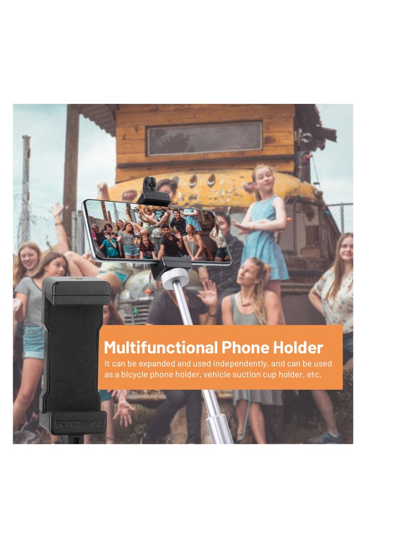 SOLARAE Expansion Mount with Phone Clip for OSMO Pocket 3, Quick Clip Mount with Expand Frame, Expansion Adapter Mount for DJI Osmo Pocket 3 Accessories, Compatible with DJI OSMO Pocket 3 and Smartphone - Image 2