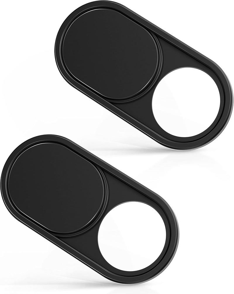 imluckies Laptop Camera Cover Slide, 0.023 inch Ultra-Thin Design, Invisible Design, Camera Cover, Physical Anti-Peeping, for Laptop Computer, MacBook Pro/Air iMac iPad Tablet [2 Pack Black] - Image 1