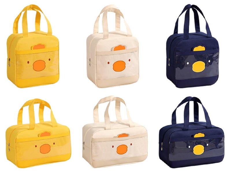 CoolKraft Lunch Bag for School Kids, Girls, Cute Animal Design Bag, Lunch Bag for Office Women Travel Picnic Bag, Insulated Portable Tiffin Bag 24.5 x 23 x 14 cm (Navy Blue) - Image 5