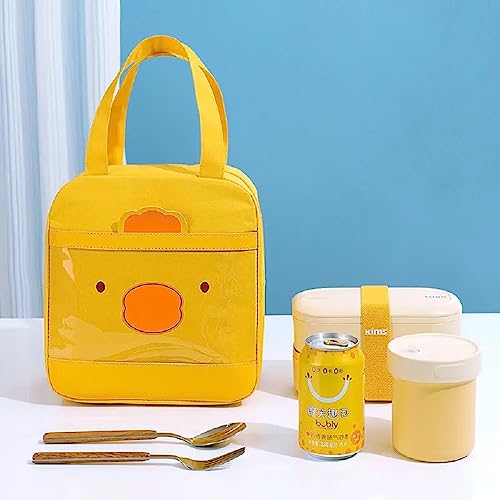 CoolKraft Lunch Bag for School Kids, Girls, Cute Animal Design Bag, Lunch Bag for Office Women Travel Picnic Bag, Insulated Portable Tiffin Bag 24.5 x 23 x 14 cm (Navy Blue) - Image 3