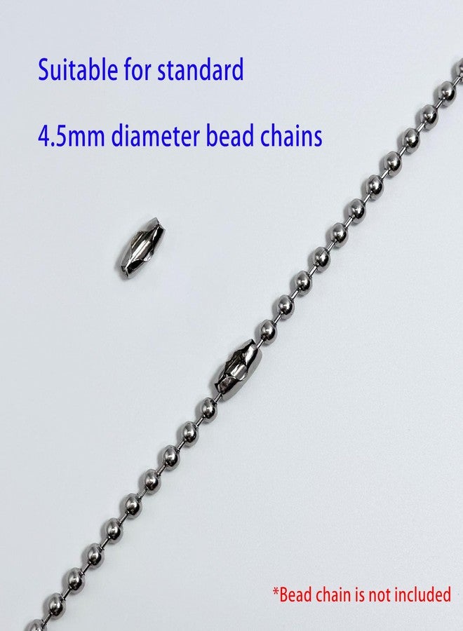 ROEIEIS #10 B-Type Connectors 50 Pack for Beaded Ball Chain, 304 Stainless Steel Ball Chain Connector Clasps for 4.5mm Chain Cords - Image 3