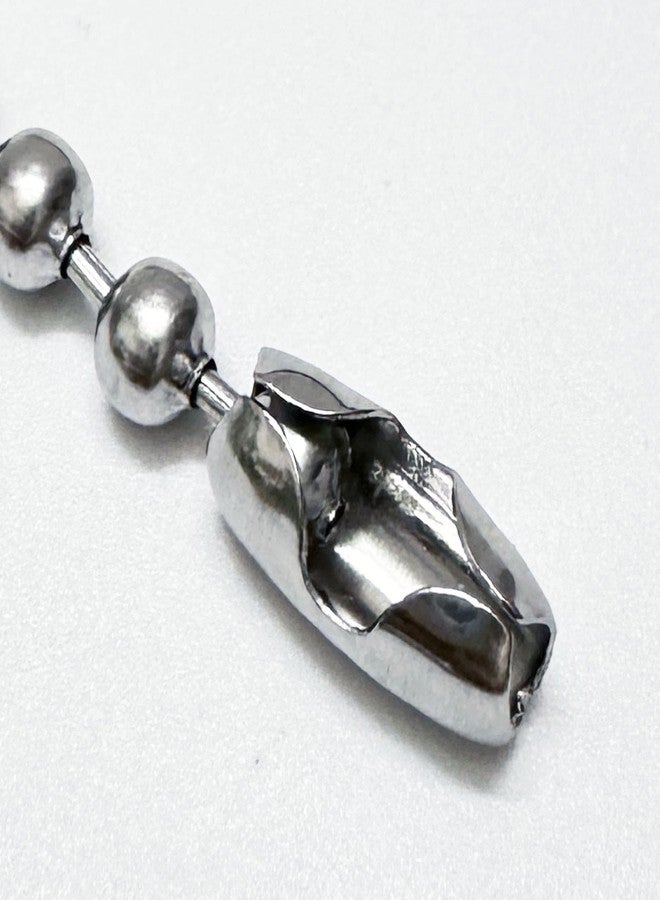 ROEIEIS #10 B-Type Connectors 50 Pack for Beaded Ball Chain, 304 Stainless Steel Ball Chain Connector Clasps for 4.5mm Chain Cords - Image 1