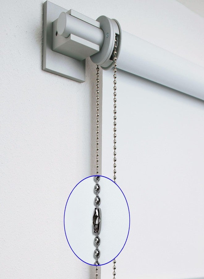 ROEIEIS #10 B-Type Connectors 50 Pack for Beaded Ball Chain, 304 Stainless Steel Ball Chain Connector Clasps for 4.5mm Chain Cords - Image 4