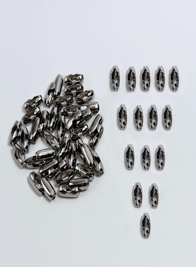 ROEIEIS #10 B-Type Connectors 50 Pack for Beaded Ball Chain, 304 Stainless Steel Ball Chain Connector Clasps for 4.5mm Chain Cords - Image 5