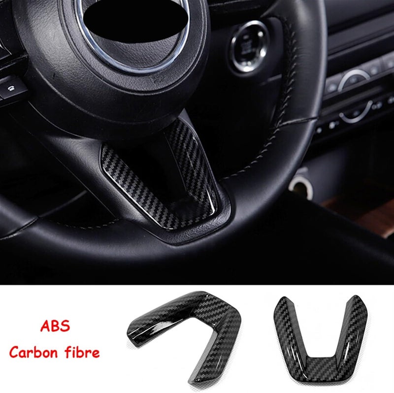 Wivplex Carbon Fibre Steering Wheel Cover Trim for Mazda - Image 4
