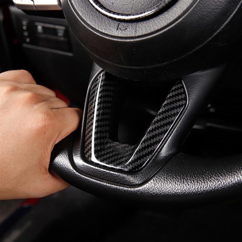 Wivplex Carbon Fibre Steering Wheel Cover Trim for Mazda - Image 5