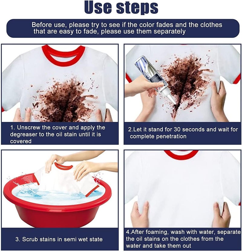 كلاراكو مزيل بقع الملابس من NML، مزيل بقع الطوارئ، مزيل بقع الملابس العنيدة، مزيل بقع الزيت، (قطعتان) - Image 3