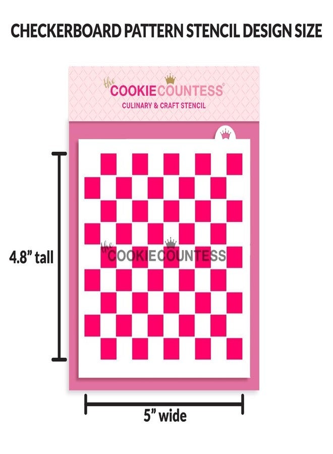 The Cookie Countess Inc The Cookie Countess Checkerboard Pattern Stencil - Image 2