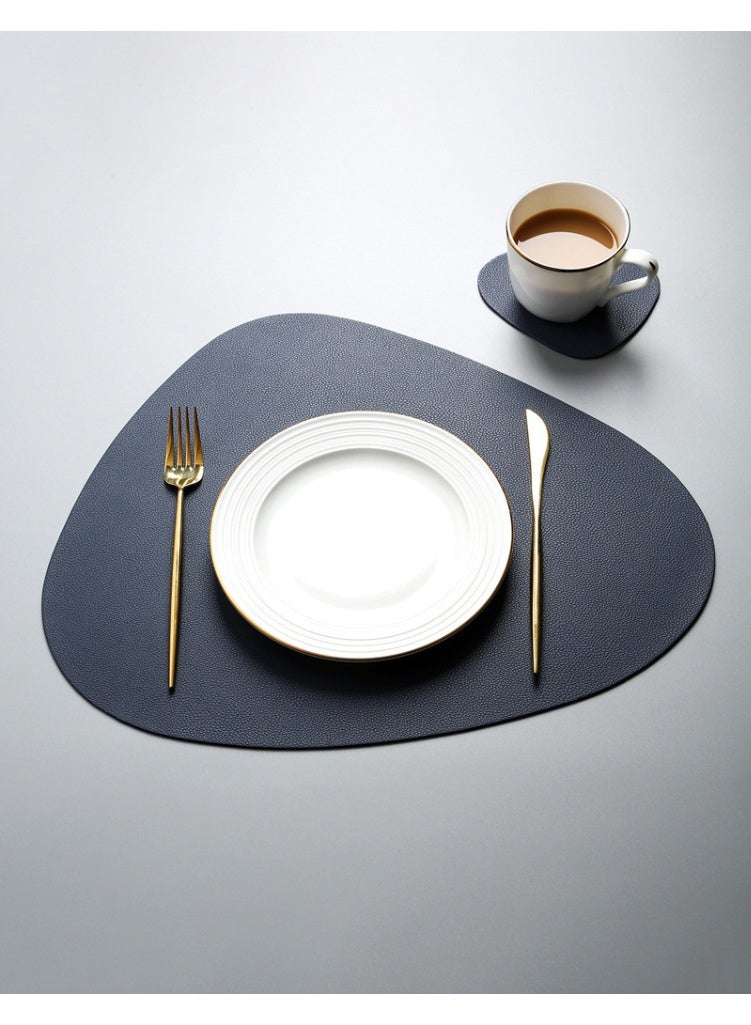 هومستر بلاسيمات و كوستر 4 قطعة مجموعة ، مقاومة للماء ، قابلة للغسيل وسهلة تنظيف طاولة حصيرة ، مقاومة للحرارة غير انزلاق بلاسيمات ، مناسبة لجدول المطبخ (أسود ، 4 بلاسيمات ، 4 كوستر) - Image 2