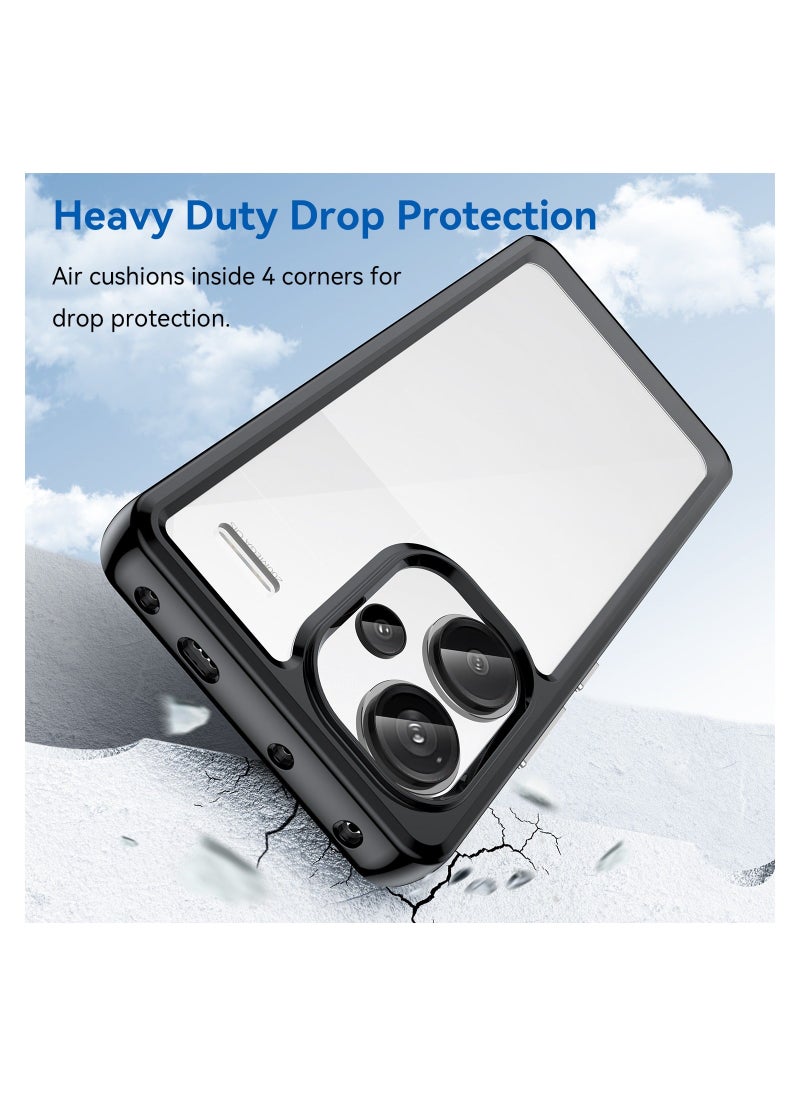 Fankalo Phone case for Xiaomi Redmi Note 13 Pro Plus 5G/ Xiaomi Redmi Note 13 Pro+ 5G Clear Back Soft TPU Shockproof Bumper Protection Cover  - Image 3