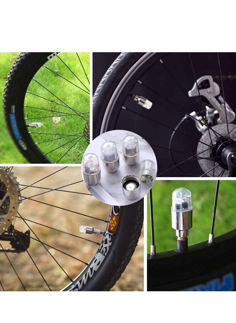 Y&D Bicycle Wheel Light, Blue LED Tire Valve Stem Neon Light Bulb Waterproof Spoke Flash for Cars, Motorcycles, Bicycles and Other Cover Accessories (4 Pieces) - Image 4