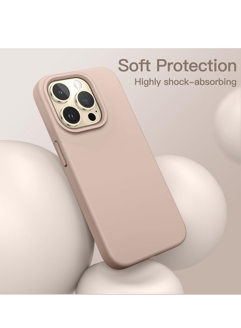 ELTRAZONE 5 in 1 Silicone Case for iPhone 14 Pro Max 6.7-Inch, with 2-Pack Screen Protector and 2-Pack Camera Lens Protector, Full Coverage Tempered Glass Film, Shockproof Phone Cover (Gold) - Image 5