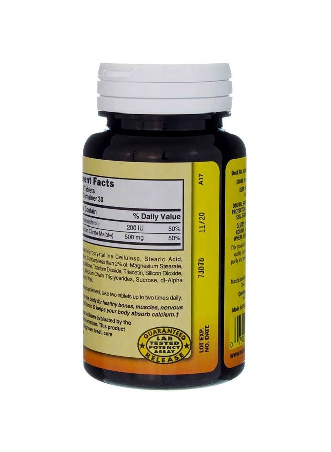 Nature's Blend Calcium Citrate Malate 500 mg Tabs, Unflavored, 60 Count - Image 4