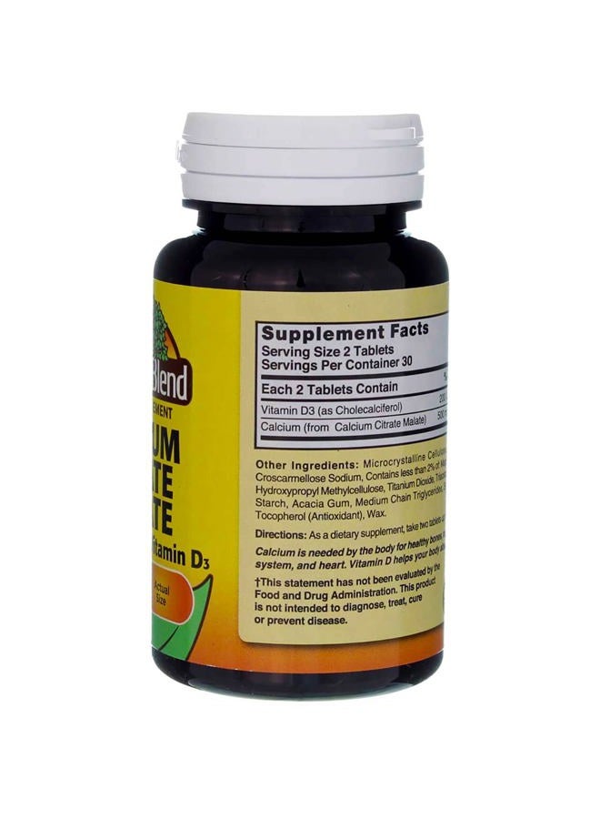 Nature's Blend Calcium Citrate Malate 500 mg Tabs, Unflavored, 60 Count - Image 5