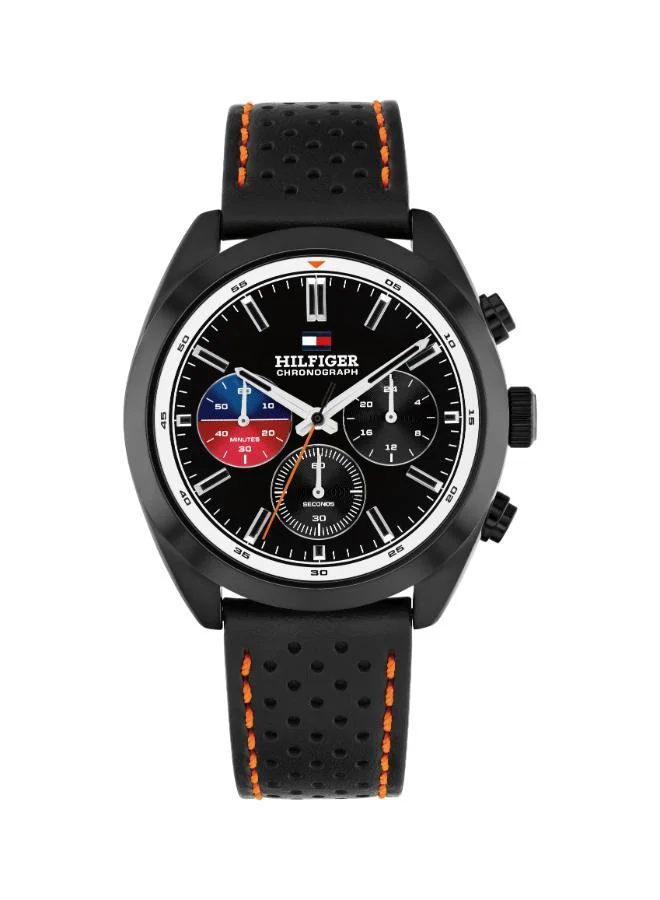Ionic Plated Black Steel Quartz Fashion Chrono Watch