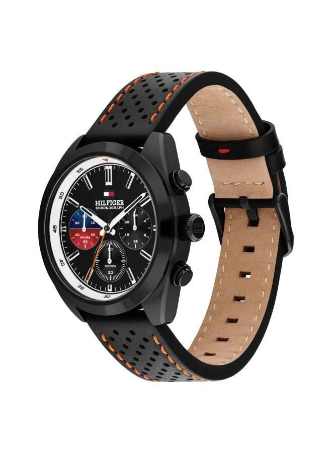 Tommy Hilfiger  Ionic Plated Black Steel Quartz Fashion Chrono Watch for Men | Best Price UAE