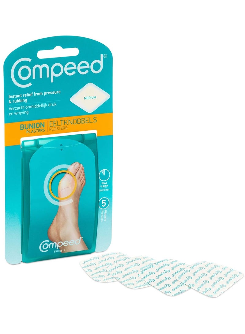 Compeed 5-Piece Medium Bunion Plasters, Instant Relief From Pressure and Rubbing - Image 3