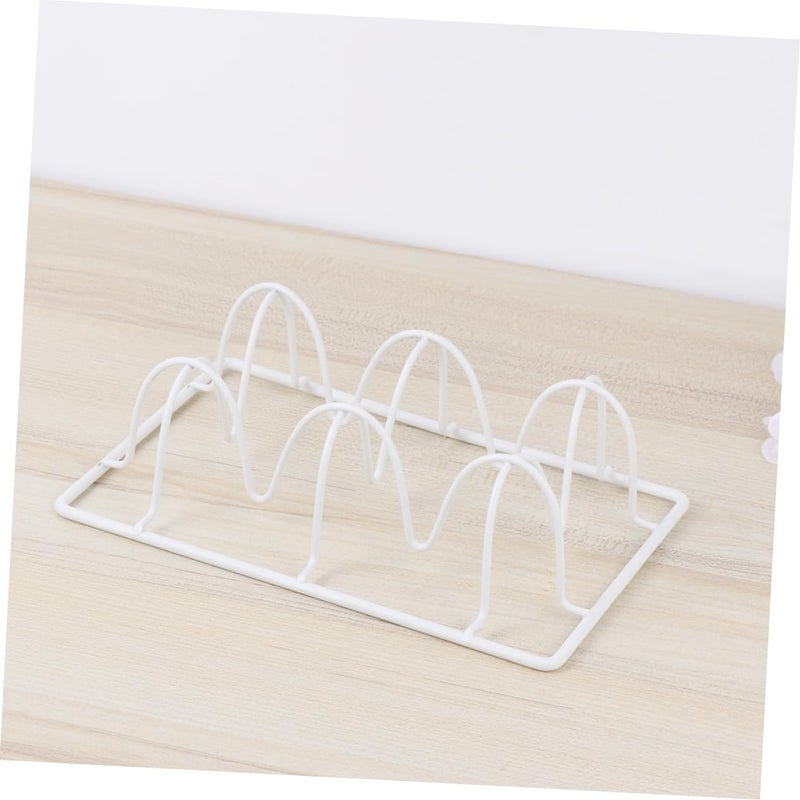 White Iron Storage Rack For Kitchen Refrigerator Organization And Decoration - Image 5