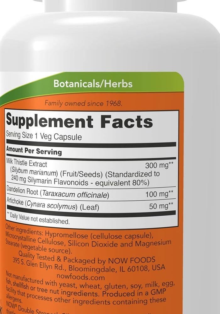 NOW Foods Double Strength Silymarin Milk Thistle Extract - Image 2