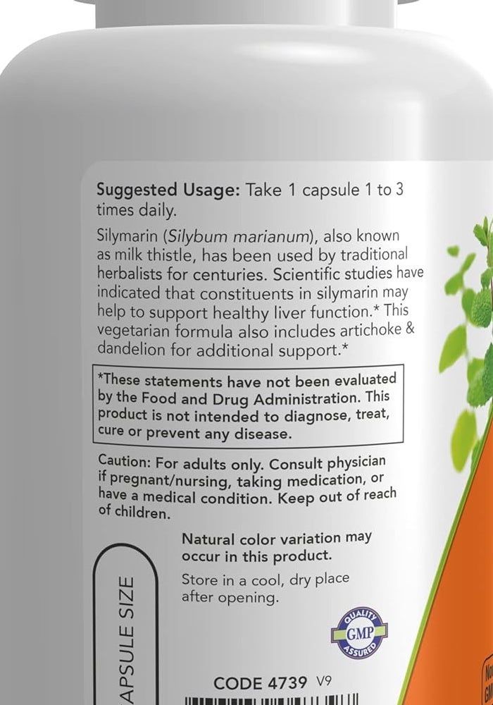 NOW Foods Double Strength Silymarin Milk Thistle Extract - Image 3